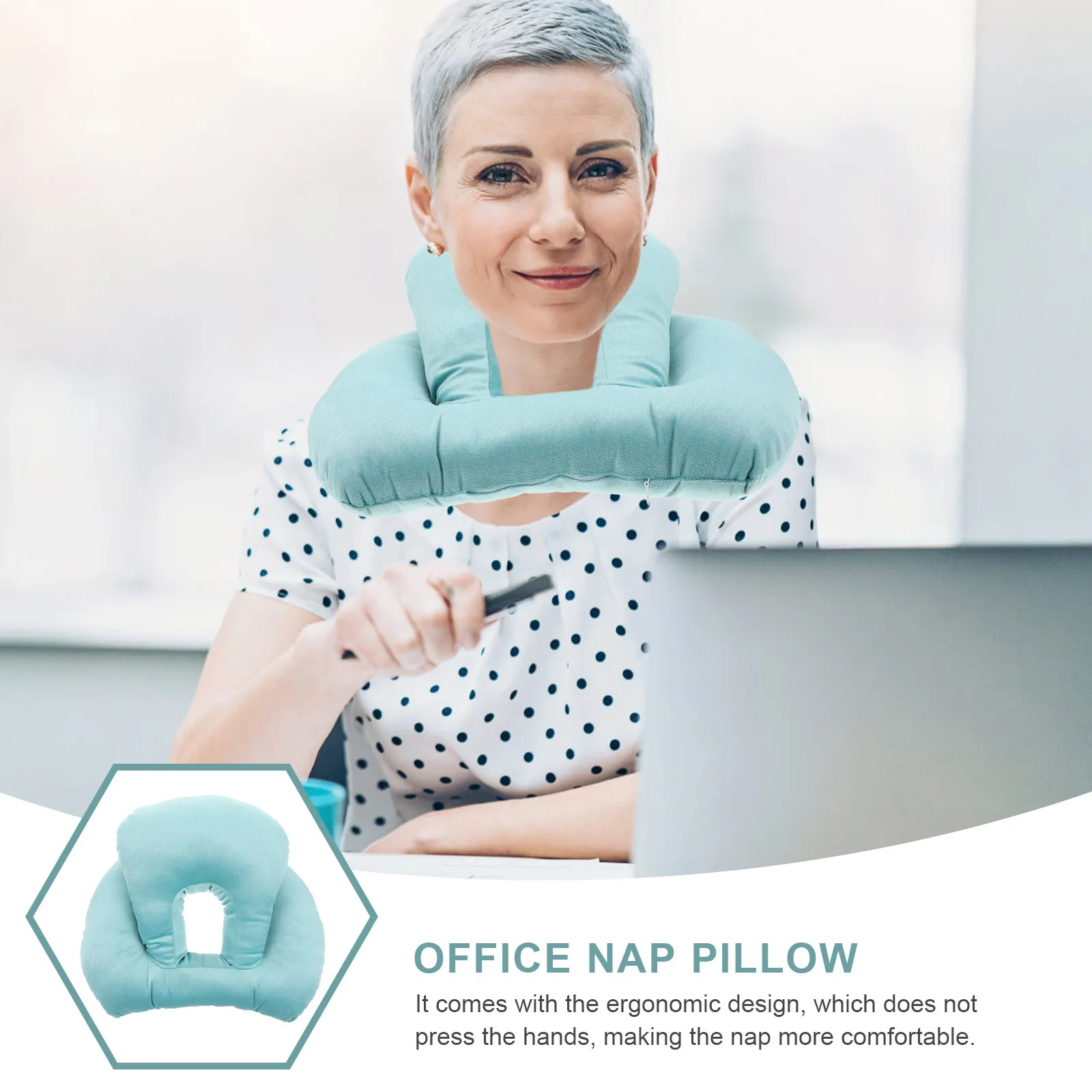Nap Pillow Comfortable Ergonomic Design PP Cotton Support Office School Home Desktop Sleeping Pillow Portable Siesta Cushion view 2