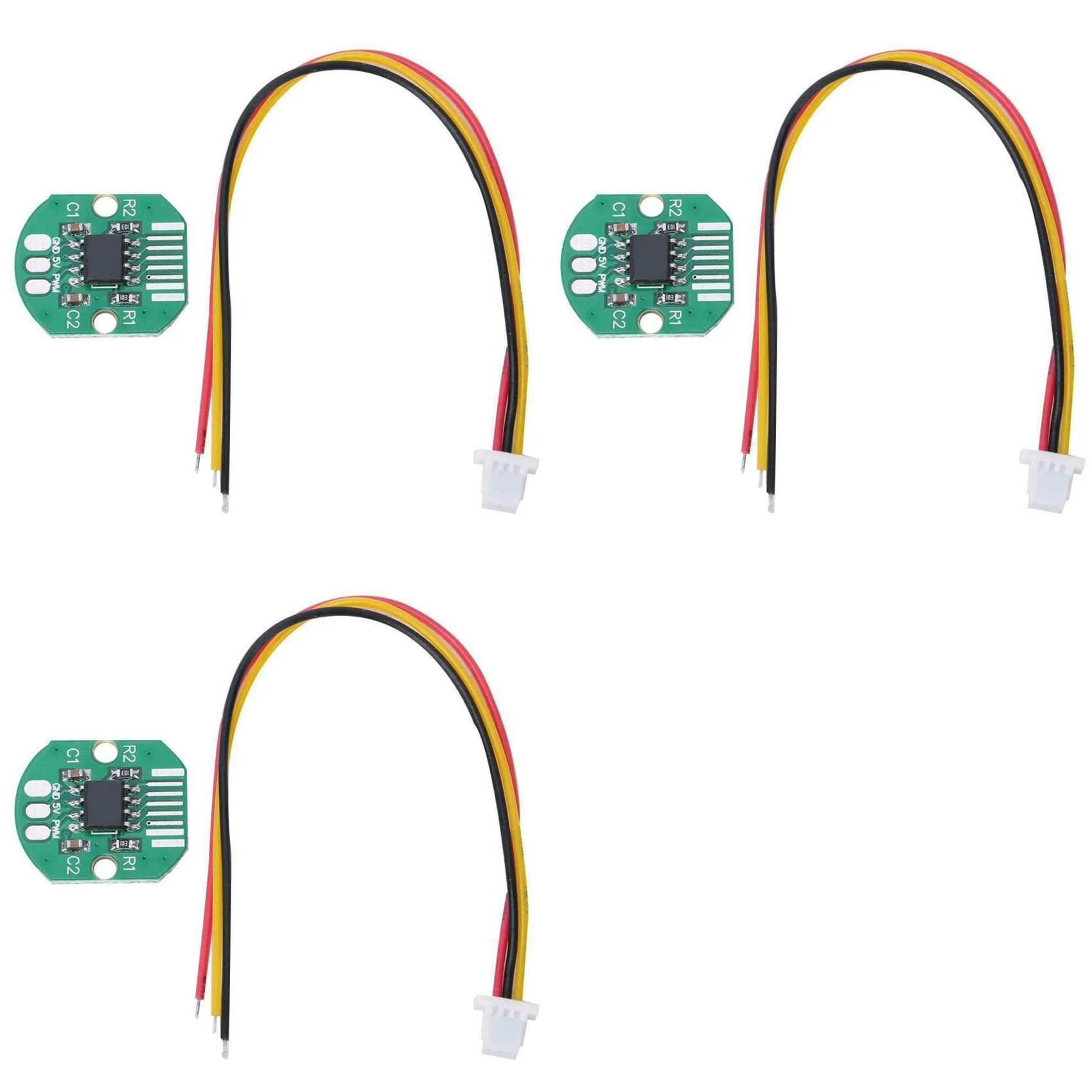 A55T 3X AS5600 Magnetic Induction Angle Measurement Sensor High Precision 12-Bit With 3-Pin Wire For Brushless Gimbal Motor