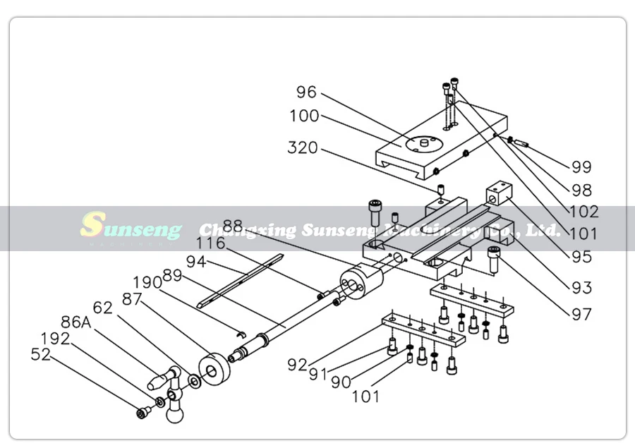 Three Ball Handle(L) For [SIEG C3-086A&C2-086A]  [JET BD-6&JET BD-7] Lathe Parts