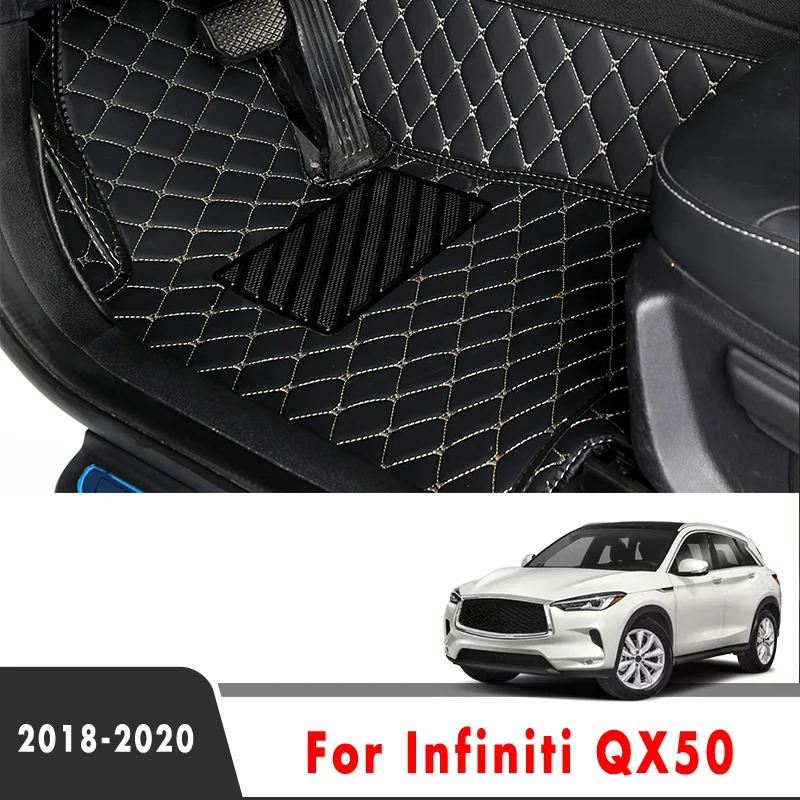 Car Floor Mats For Infiniti QX50 2018 2019 2020 2021 2022 Carpets Waterproof Custom Interior Accessories Foot Rugs Auto Parts