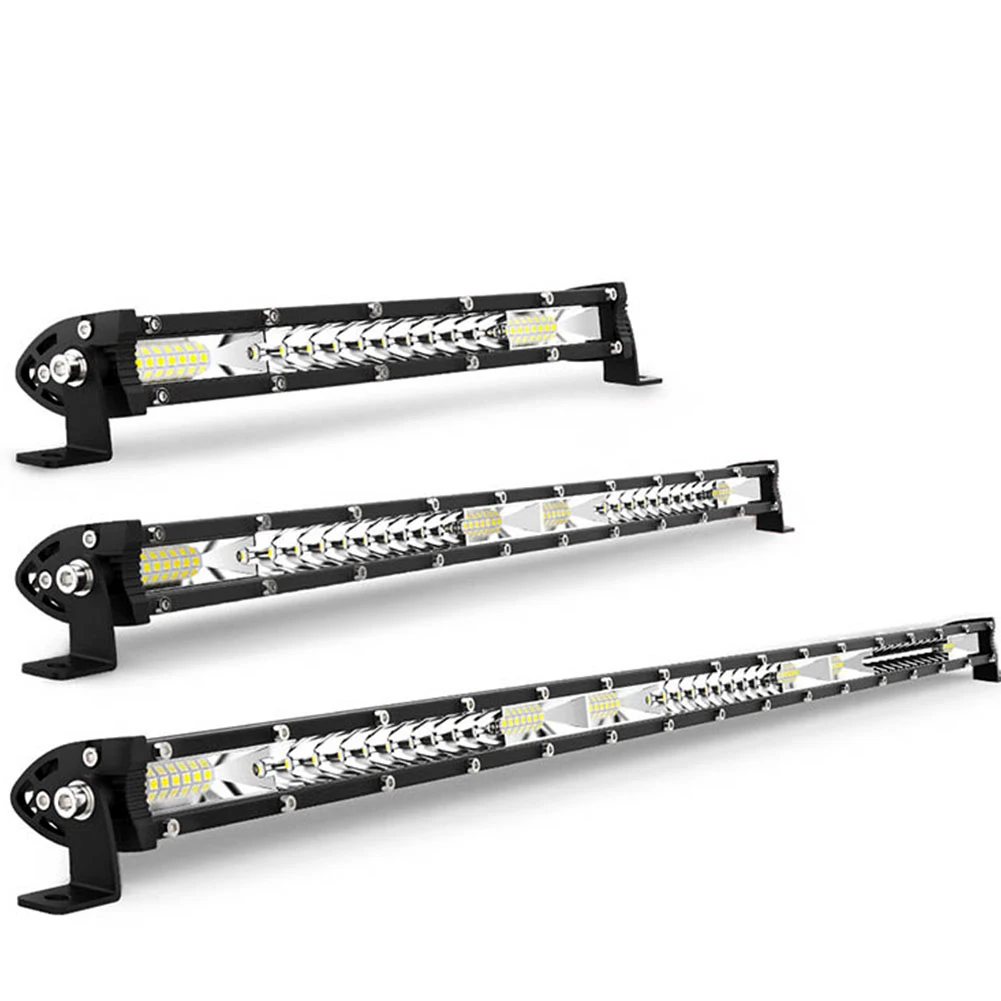 Single Row LED Light Bar 12/20/32 Inch Spot/Flood Combo Beam New IP68 Waterproof 6500K Color Led Work Lights Driving Lamp for Car ATV Truck