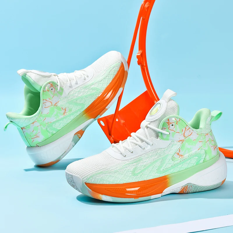 

Men Basketball Shoes 2025 High Top Breathe Durable Outdoor Sports Large Size Professional Training Basketball Sneakers for Man