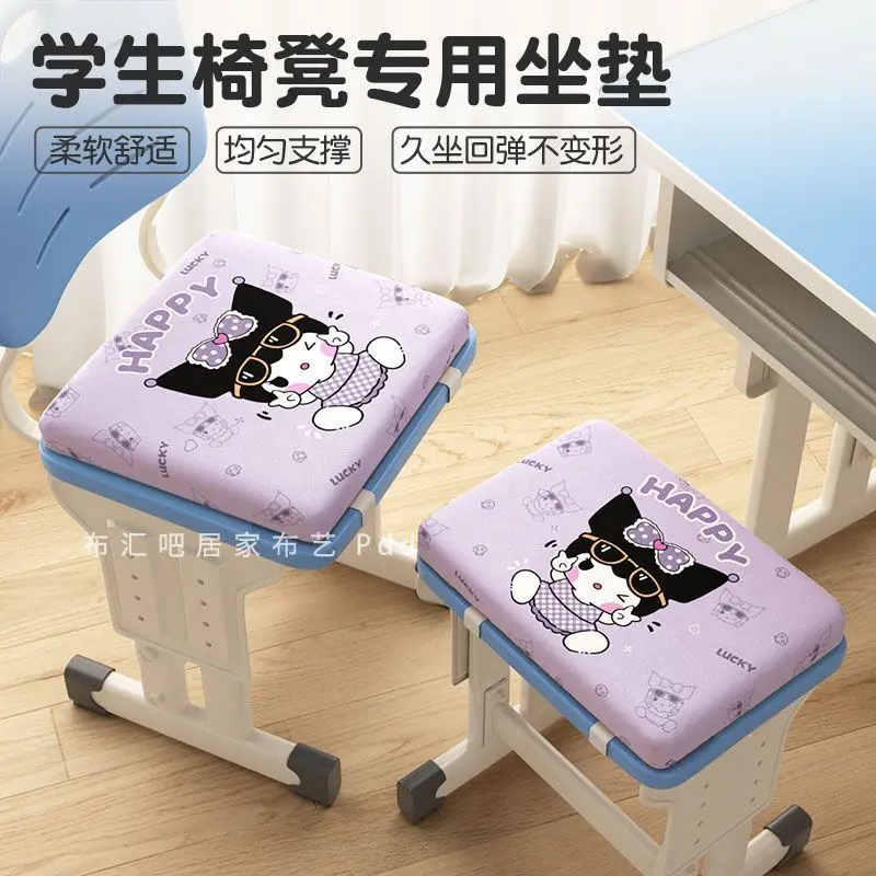 Hot Sanrio School Chair Thickening Memory Cotton Seat Cushion Kawaii Hello Kitty Comic Student Study Protect Butt Non-Slip Mat