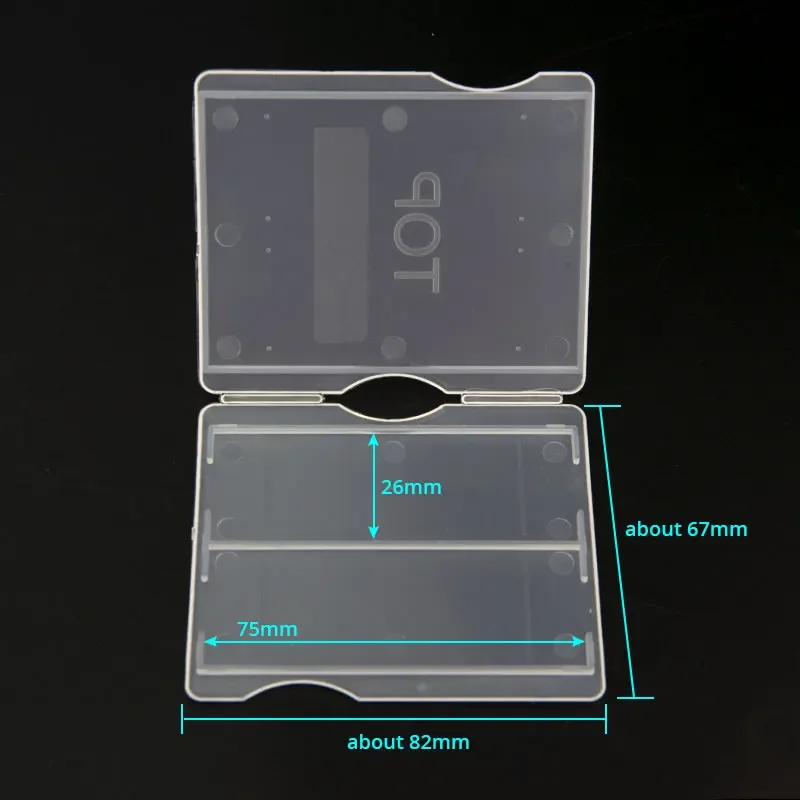 10PCS แบบพกพา Lab พลาสติก ABS กล้องจุลทรรศน์สไลด์ผู้ถือกล่อง 2PCS ความจุกรณี