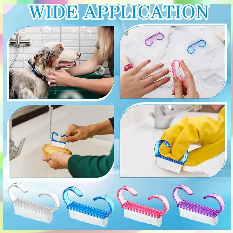 

B23B Яркий набор кистей для ногтей, 4 цвета, 200 предметов, с ручкой для превосходного чистки — все необходимое для ухода за ногтями для мужчин и женщин