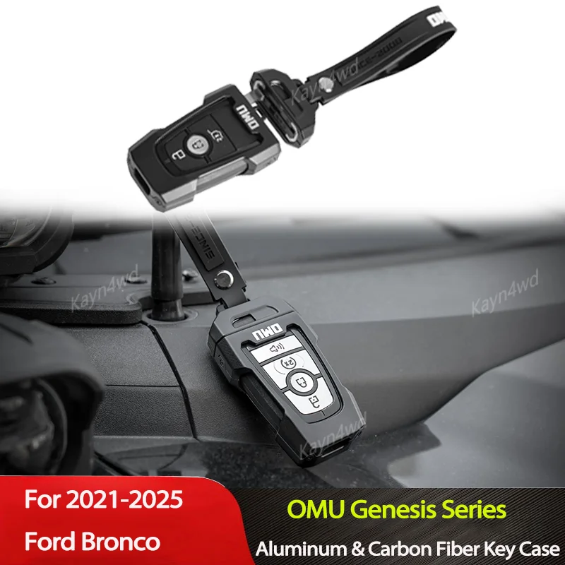 الطرق الوعرة 4x4 الملحقات الخارجية OMU سلسلة الألومنيوم مفتاح الحال بالنسبة 2021-2025 فورد برونكو/F-150 رابتور/استكشاف غطاء مفتاح معدني #1