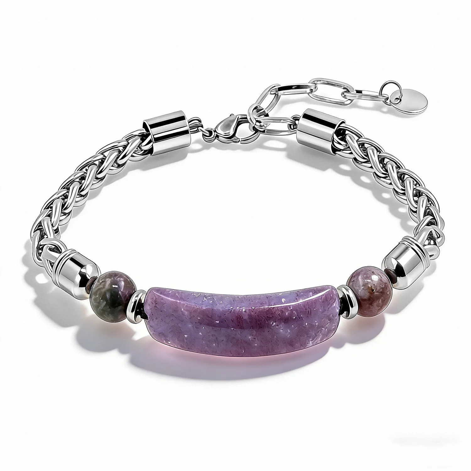 Natural Agate Stainless Steel Bracelet For Men & Women Adjustable Hypoallergenic Fashion Minimalist Trendy 2026 Durable Jewelry