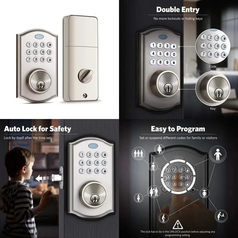 Smart Electric Door Lock with Keypad Code Entry