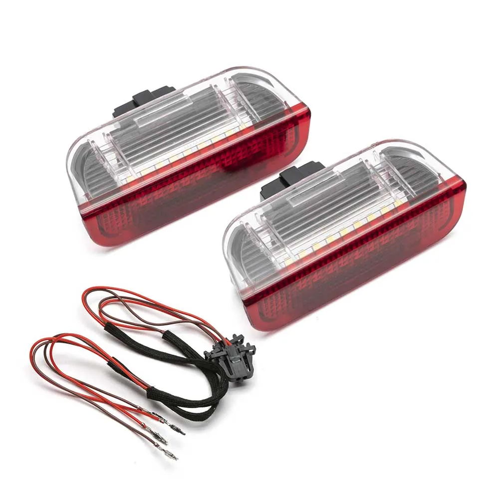 2 luci di cortesia a Led posteriori bianche/rosse sotto le spie per VW Passat B6 B7 Golf 5 6 Plus Jetta Touareg EOS Scirocco Skoda