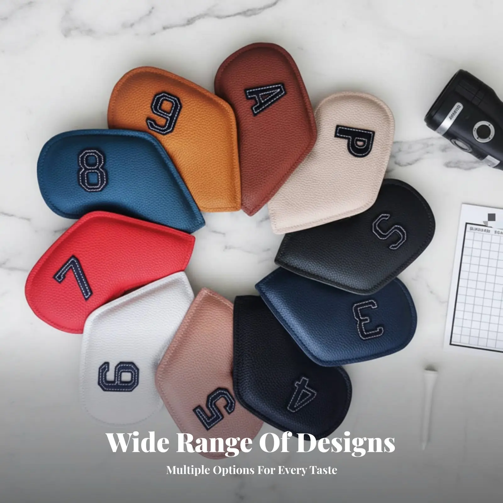 

Защитные чехлы для головок клюшек Sporting Club: легко надевать и снимать, из искусственной кожи, с мягкой внутренней подкладкой, 10 штук в комплекте