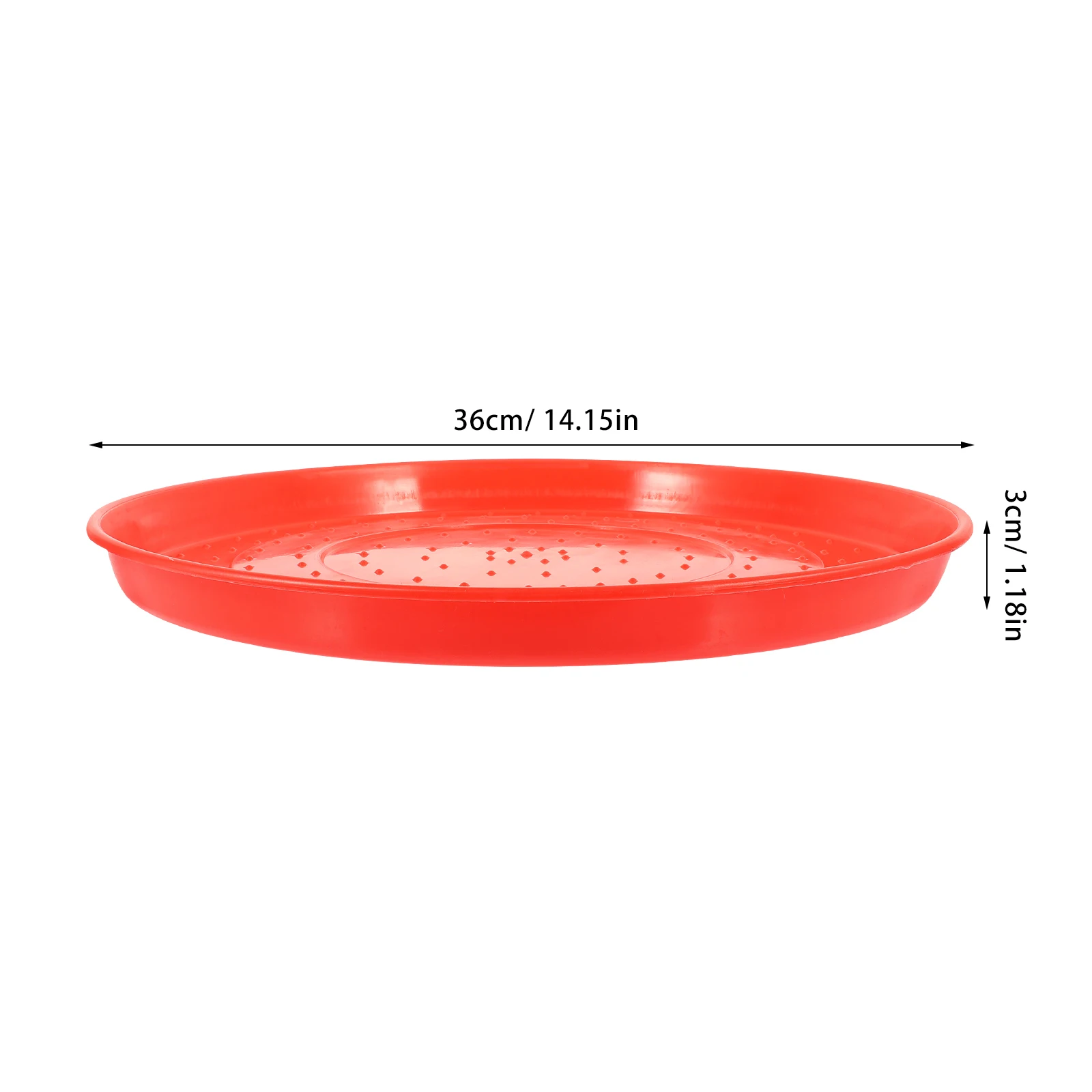

2 Pcs Chicken Feeder Feeding Tray Plate to Tools Round Red Holding Water Drinker Plates