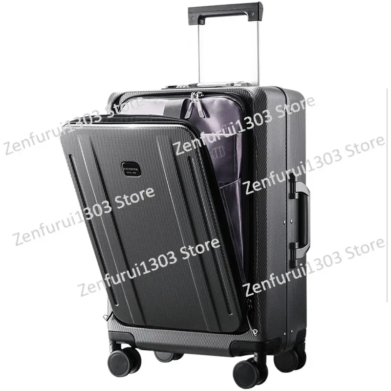 

Wear-resistant and scratch-proof luggage trolley case 20-inch front opening boarding case Strong and durable multi-functional