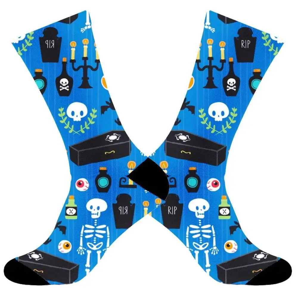 

Новинка 2024, забавные носки со скелетом инопланетянина для девочек, носки с тыквой, носки с монстрами, носки с летучей мышью, горячая распродажа, женские носки в стиле Харадзюку на Хэллоуин