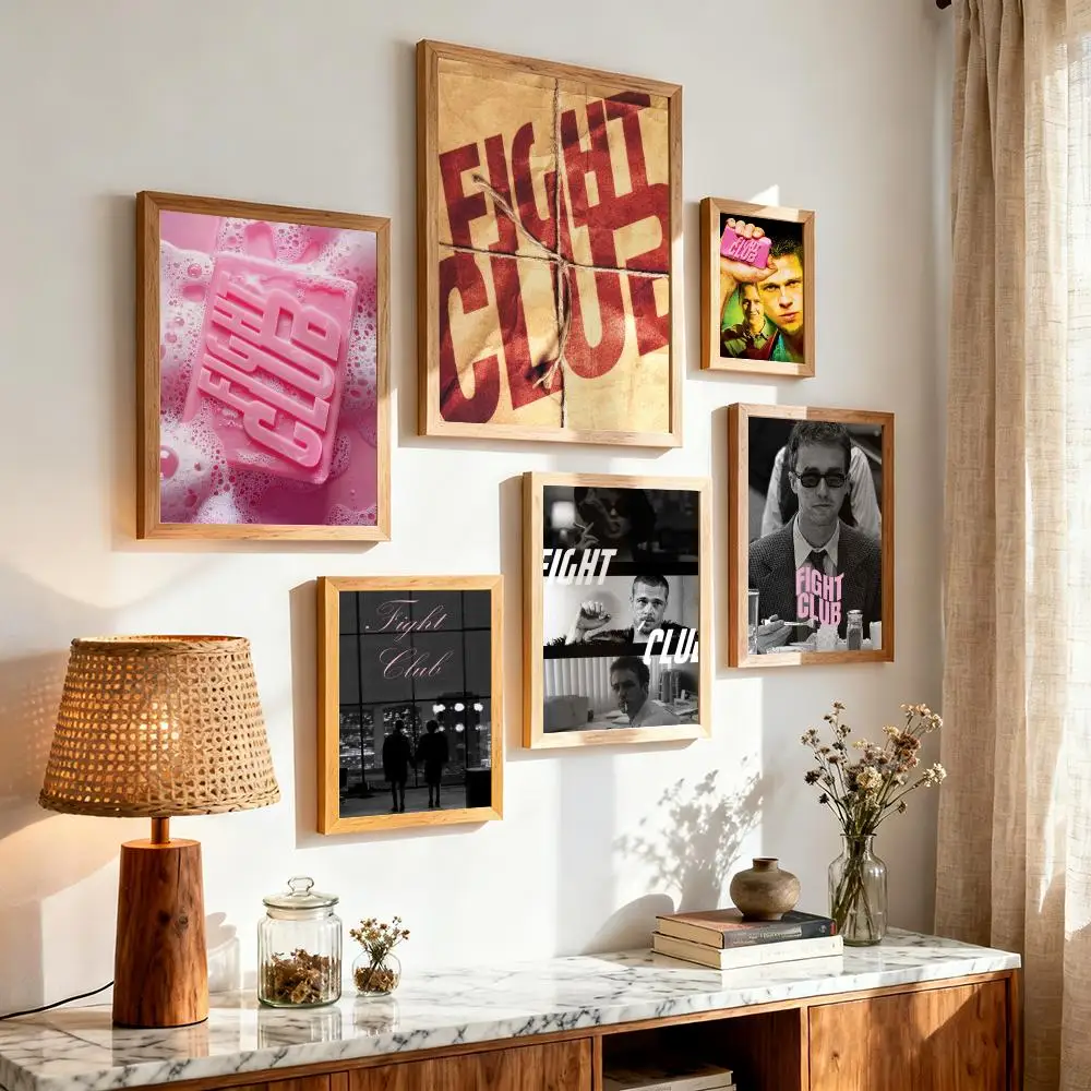Movie F-Fight Club Painting Calligraphy Aesthetic Canvas Wall Poster Modern Room Bedroom Cafe Wall Artwork