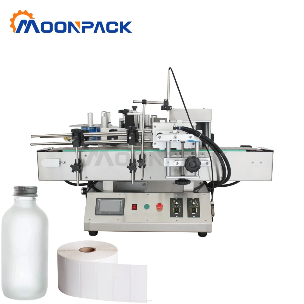Moonpack TRLM-120B Labeling Machine Bottle Holding Stickers Machine Round Bottle Beer Water Beverage for Labeling Machine