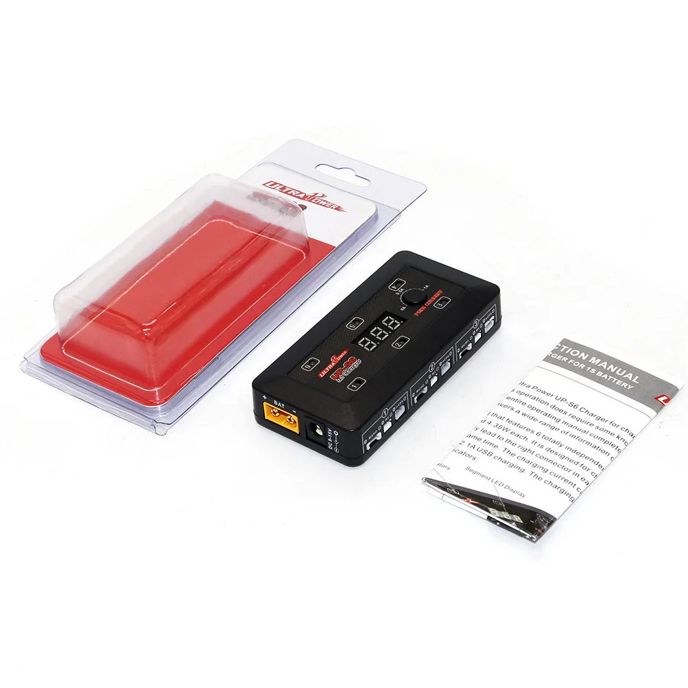 Ultra Power UP-S6 6x4.35W 1S AC/DC LiPO/LiHV Battery Charger With Micro MX mCPX JST Fpr RC Models Multicopter Part Accs