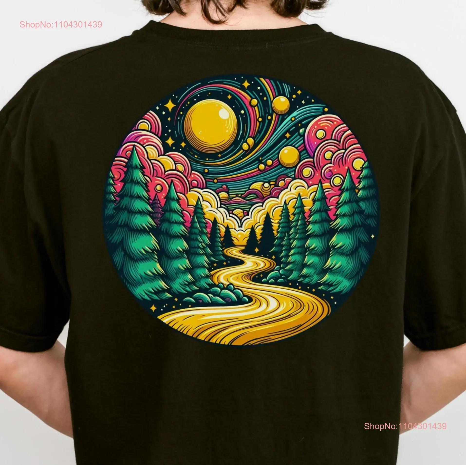 Nature T Shirt Outdoor Trippy Gorpcore Lover Hiking Psychedelic long or short sleeves