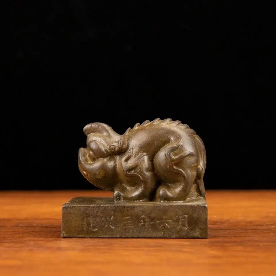 Feng Shui Auspicious Beast Stamp	 Statue Sculpture Figurines Home Garden Decoration Statues For House