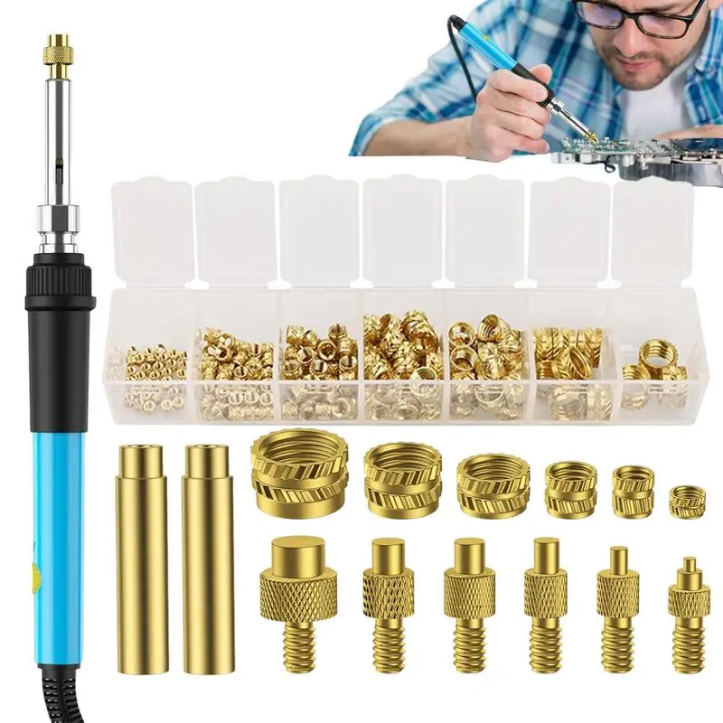 

Нагревательный набор Вставка Набор паяльников Термостойкий адаптер нагревателя со сварочными деталями для домашней печати на печать