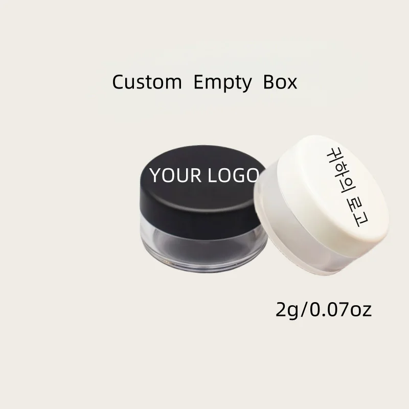 【Logo Custom】50 Customized Frosted Bottles with A Capacity of About 2g Circular Small Powder Box Cosmetic Packaging Material
