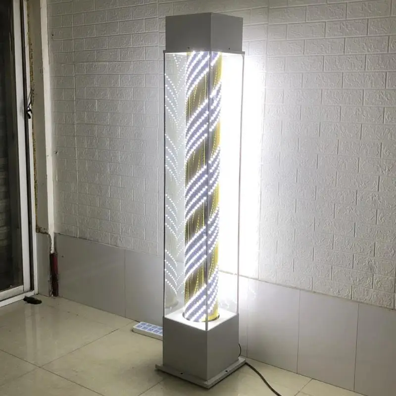 Beauty and hairdressing turning light, floor standing light box, hair salon sign light, barber shop tempered glass super