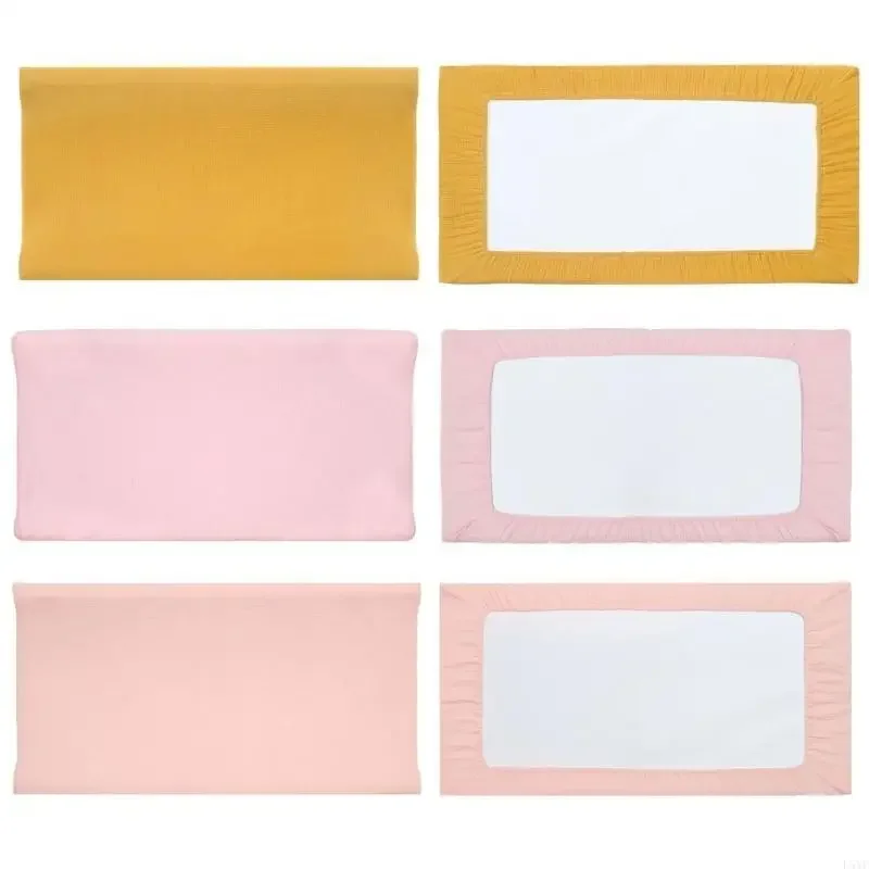 L5YF Solid Color Baby Diaper Changing Pad Cover Cover Cover Breathable Muslin Changin