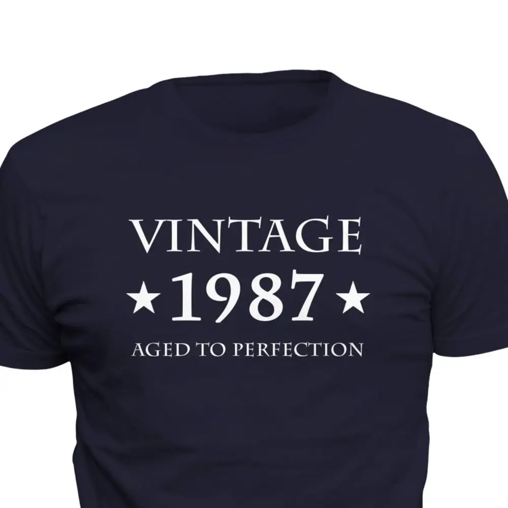 34Th Birthday Vintage 1987 T Shirt For 34 Years Old Turning Funny Idea Os97