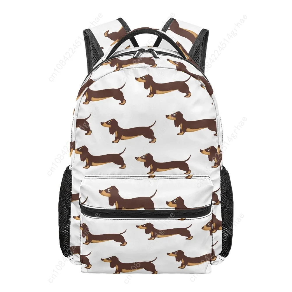 Cute Dachshund All-over Print Student Backpack Custom Casual Suitable for Travel and Camping Lightweight, and Easy To Clean
