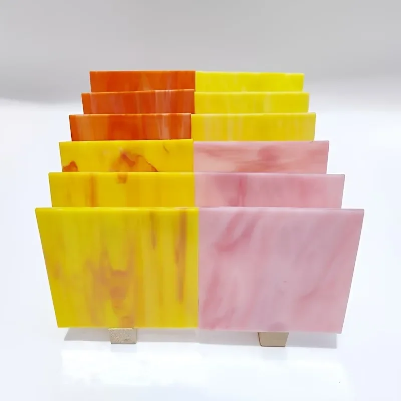 5pcs stained glass pieces 10x10cm/4x4in rainbow colored textured glass transparent glass used for diy handmade art mosaic glass