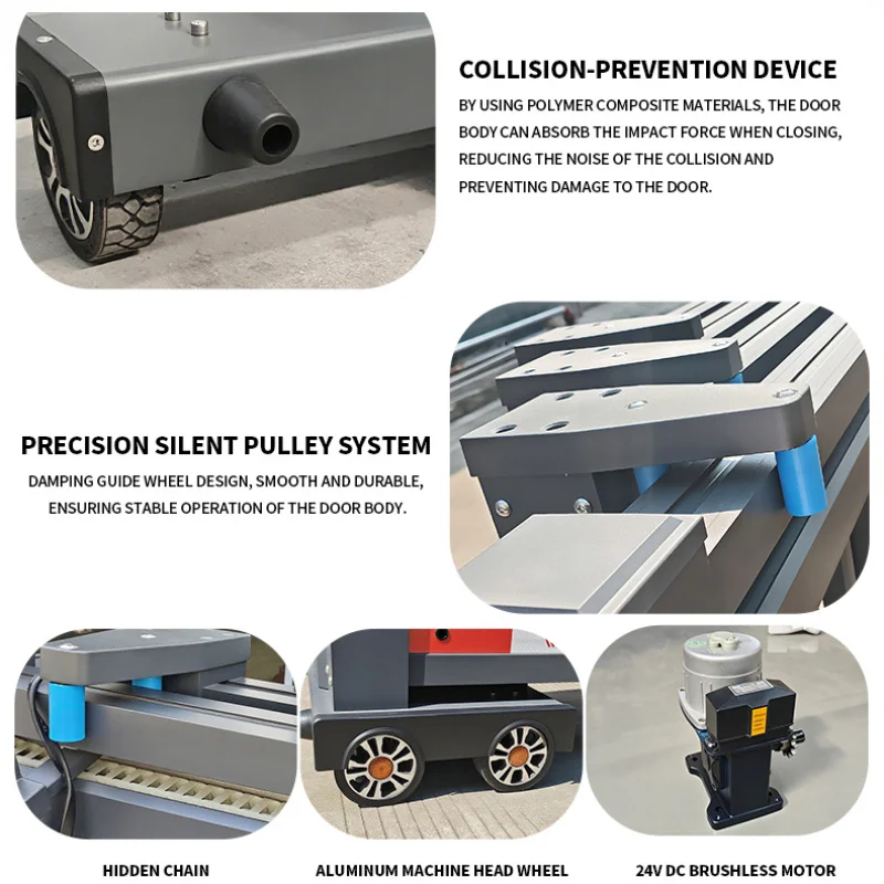 custom.XGY XGY Modern Sliding Fence Door Aluminum Main Design Traffic Control Remote Automatic Telescoping Driveway Gat