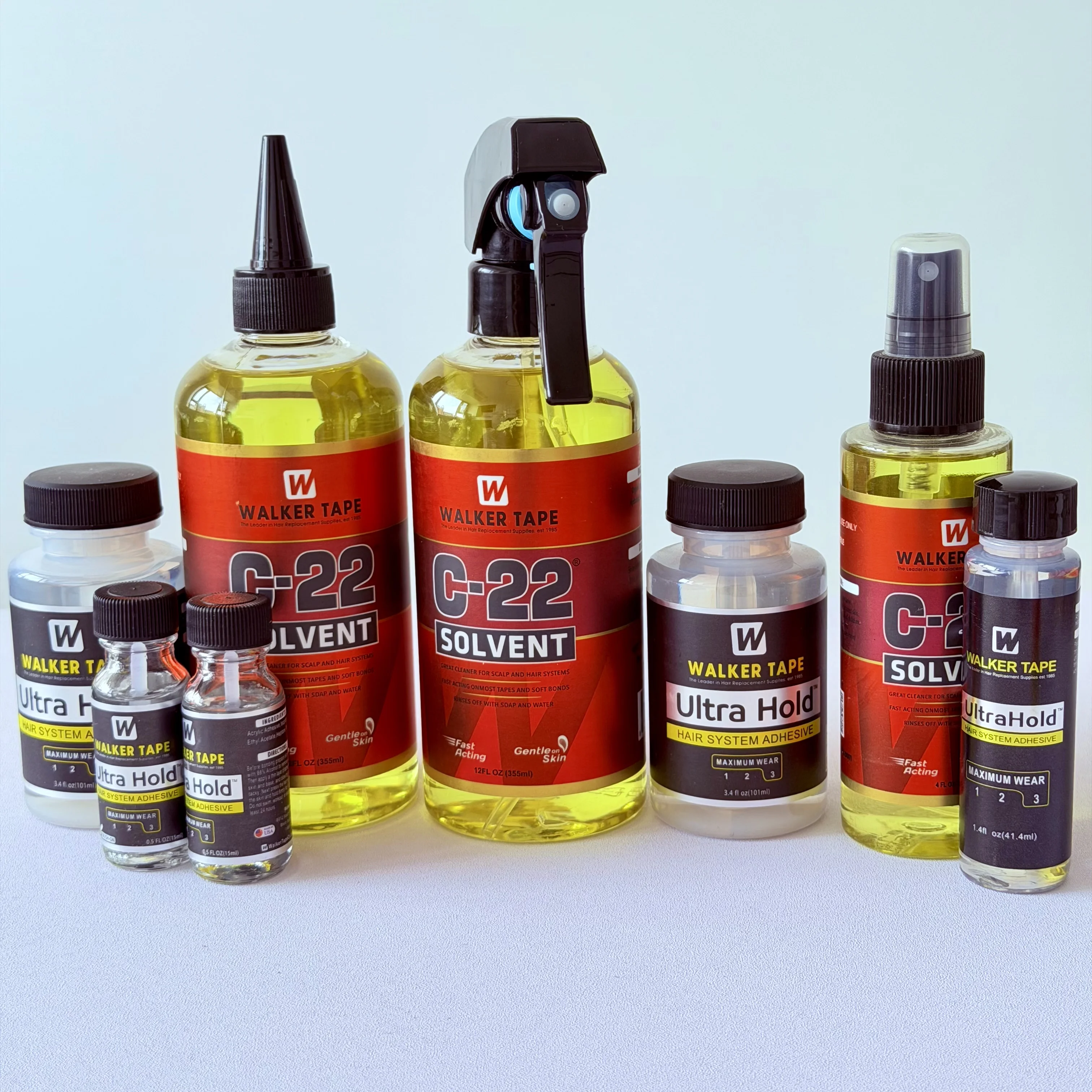 

Hair Tools 4 FL OZ 118ml Walker Tape C-22 Solvent Remover Great Cleaner For Scalp And Hair Systems Fast Acting on Most Tapes