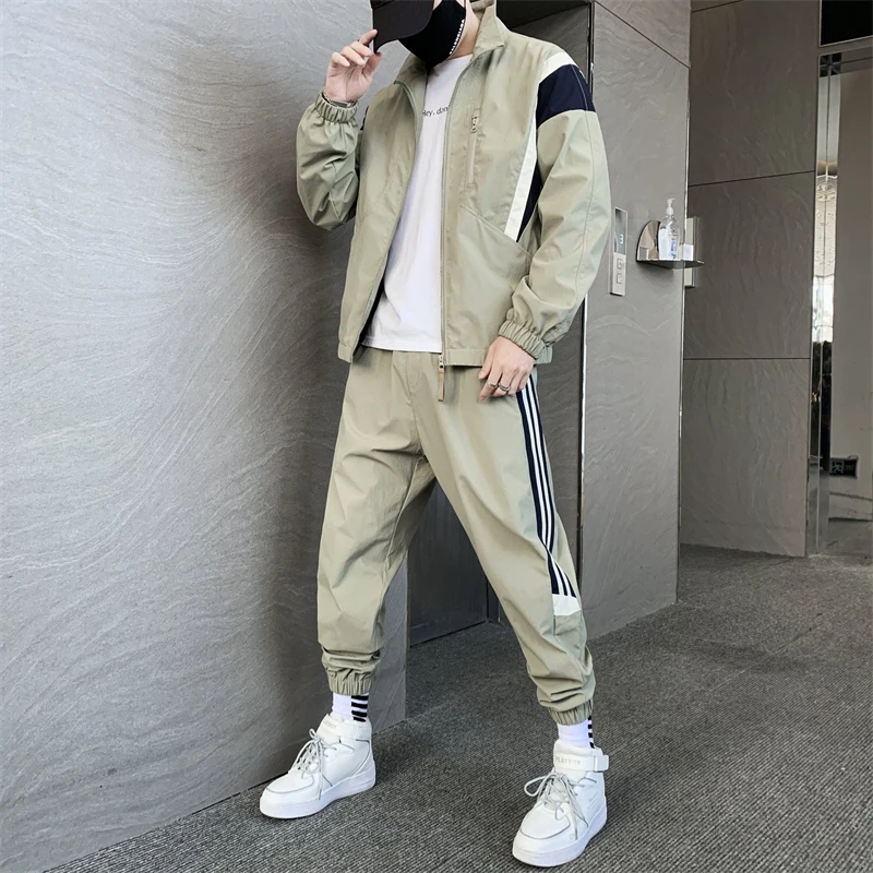 Casual 2024 Spring Autumn Tracksuit Streetwear Jacket Full Pants Two-Piece Men\'s Set Sports Suit Jogger Top Sets Clothing