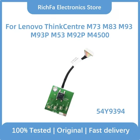 Lenovo ThinkCentre M73 M83 M93 M93P M53 M92P M4500 전원 버튼 보드 케이블 스위치 54Y9394 0B81084 LX2064