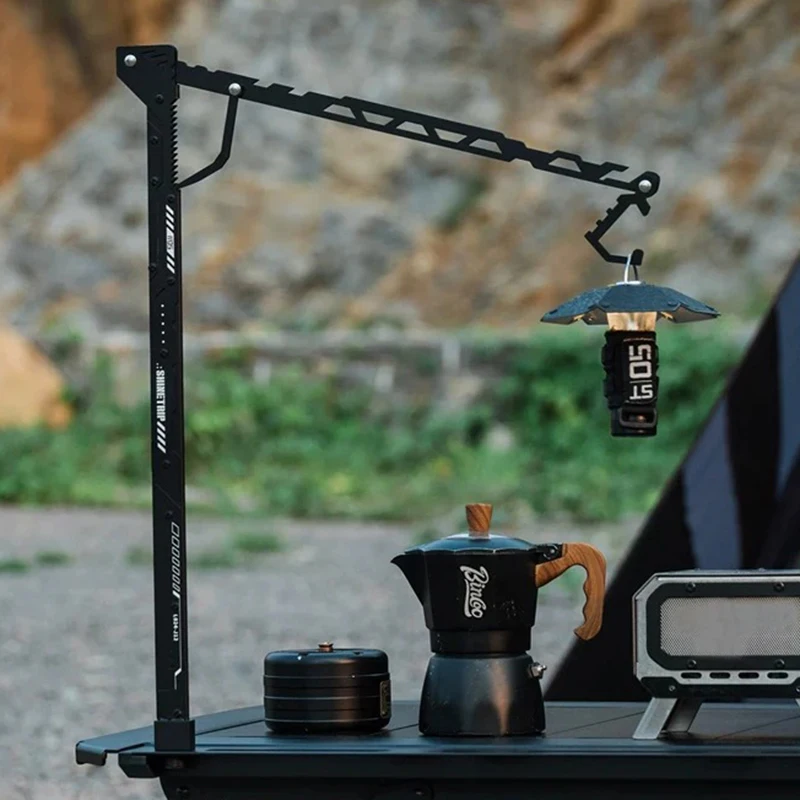 ShineTrip Camping Light Stand Adjustable Outdoor IGT Table Lamp Pole 1/4 Screw Mount Folding Lightweight Tripod Bracket for Gear