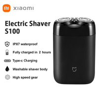 Xiaomi Mijia Electric Shaver S100 Portable Men Razor Beard Trimmer IPX7 Dual Blade Razor USB Rechargeable Shaving Machine