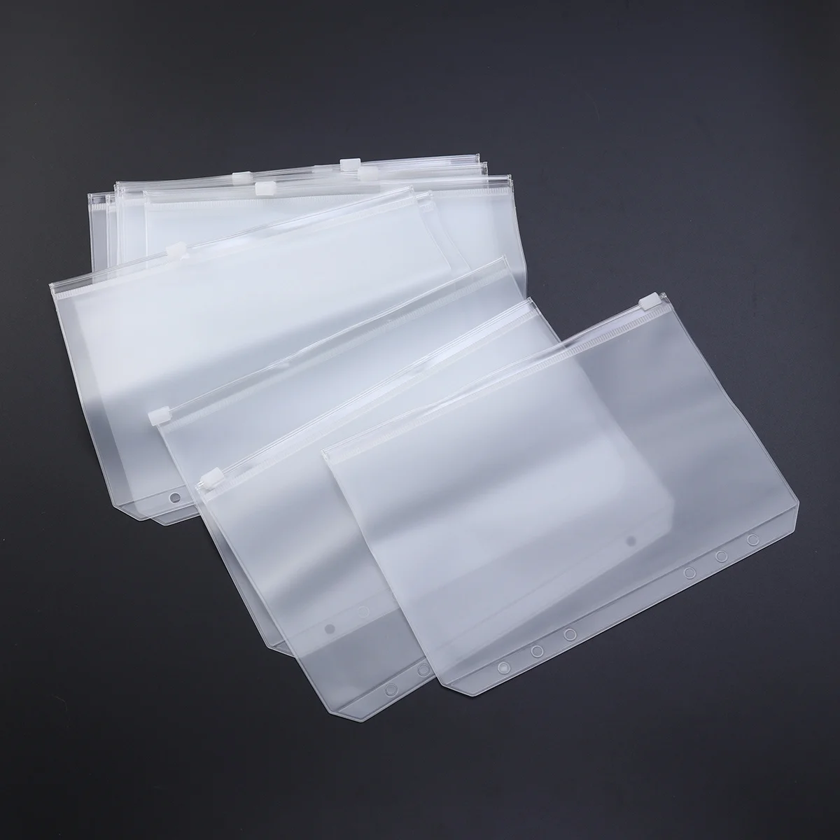 

10Pcs A5 Zipper Storage Bag Heavy Duty Translucent Lightweight Reusable Organizer for Documents Cards Cosmetics Travel Office