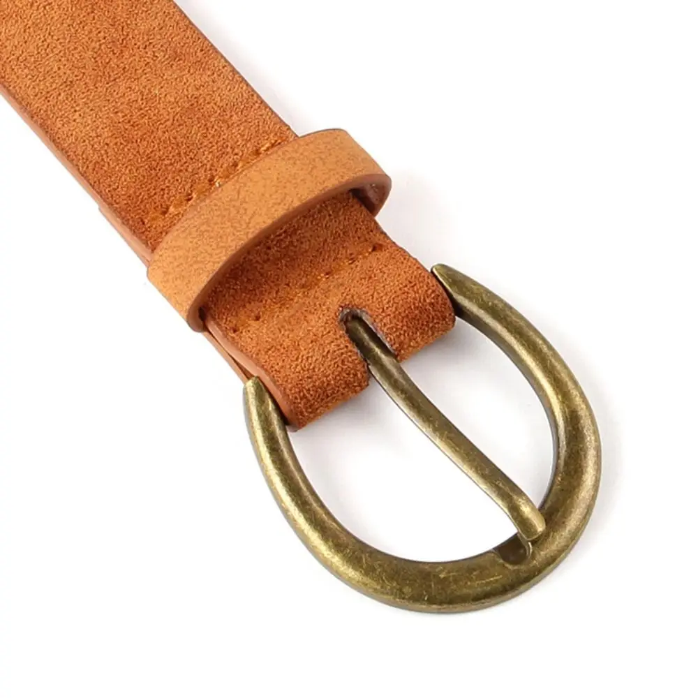 

Fashion Retro Buckle Suede Leather Belt Luxury Design Casual Waist Belt Elegant Waistband For Women