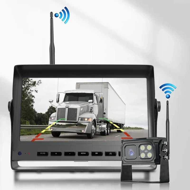 Parken Display Aufnahme System Split Screen 1080P Backup Monitor Drahtlose Seite Vorne Rückansicht Kamera System