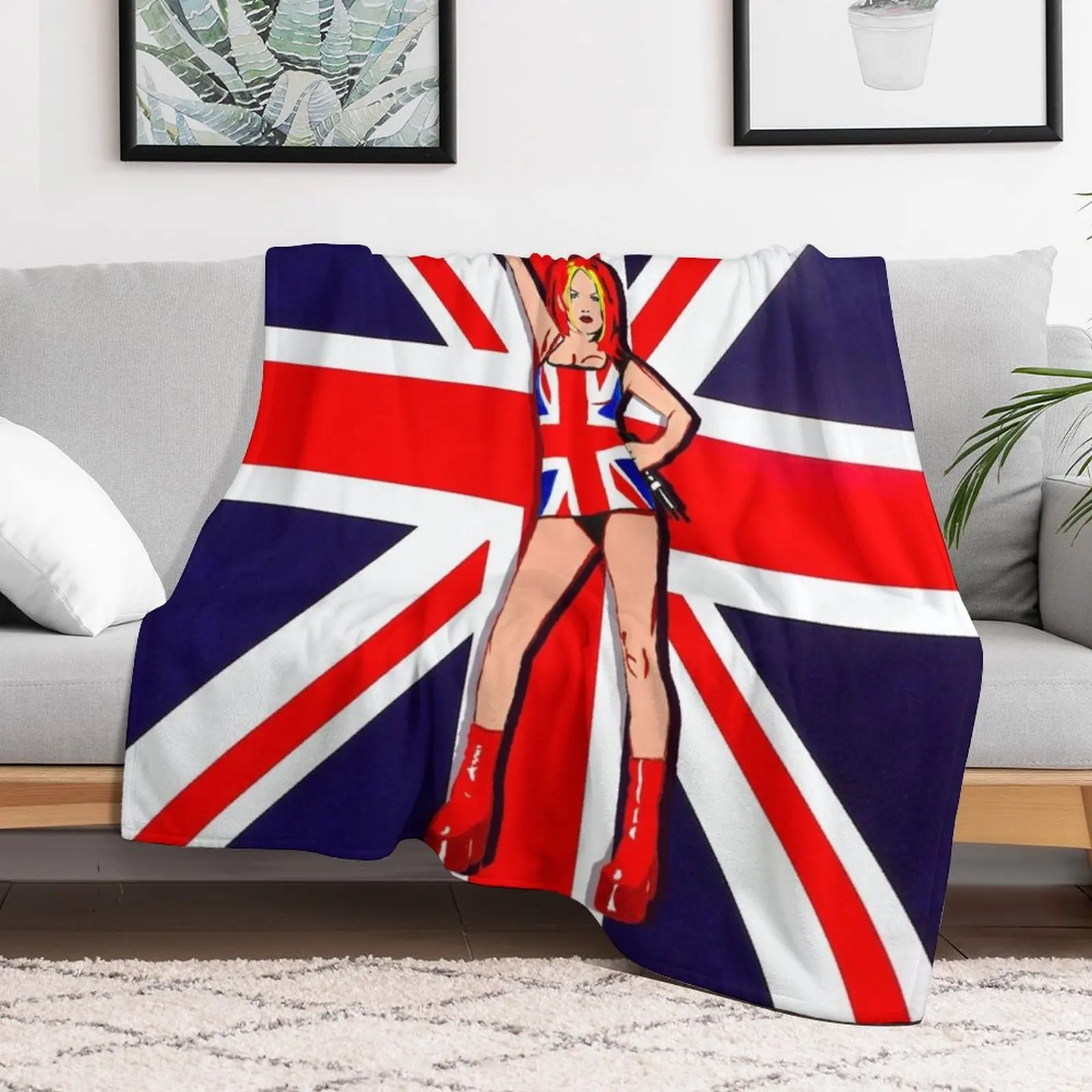 union jack Throw Blanket Soft Sherpa Fleece Warm Blanket for Winter
