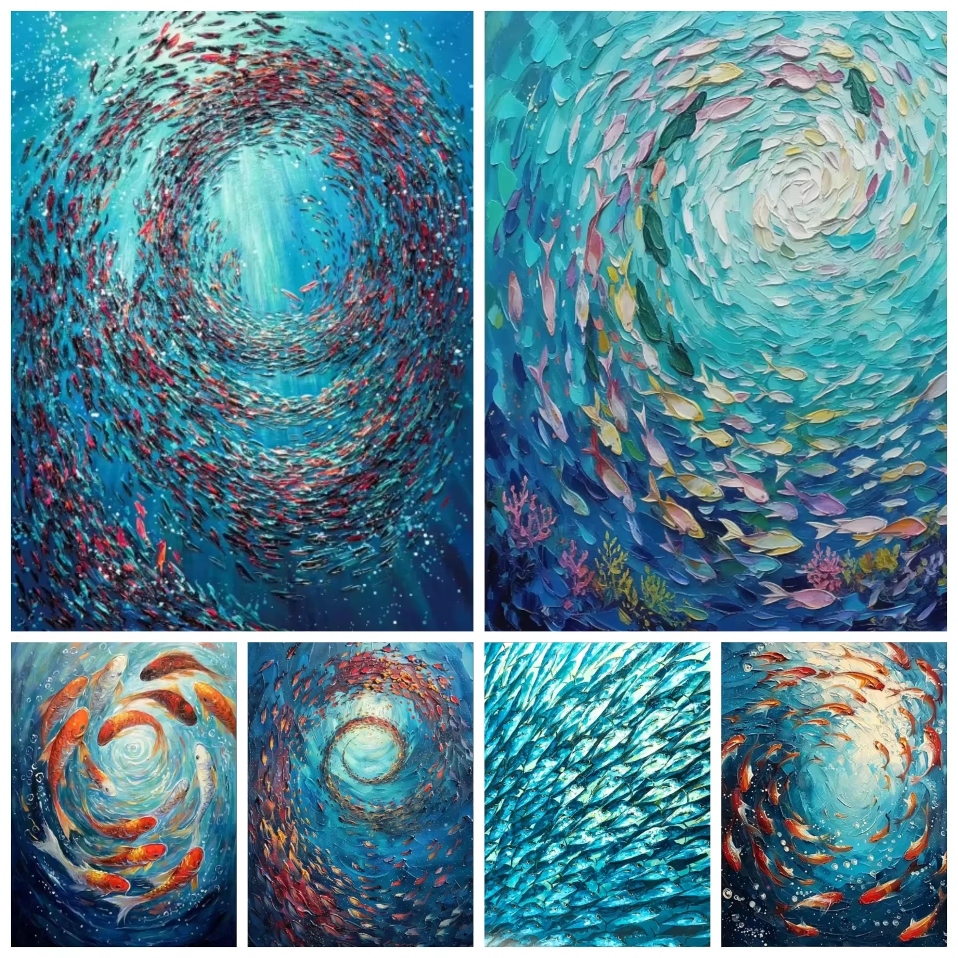 pintura-a-Oleo-por-numeros-enxurrada-de-peixes-subaquaticos-no-oceano-kit-diy-para-pintura-a-mao-arte-de-parede-sem-moldura-presente-de-inauguracao-de-casa
