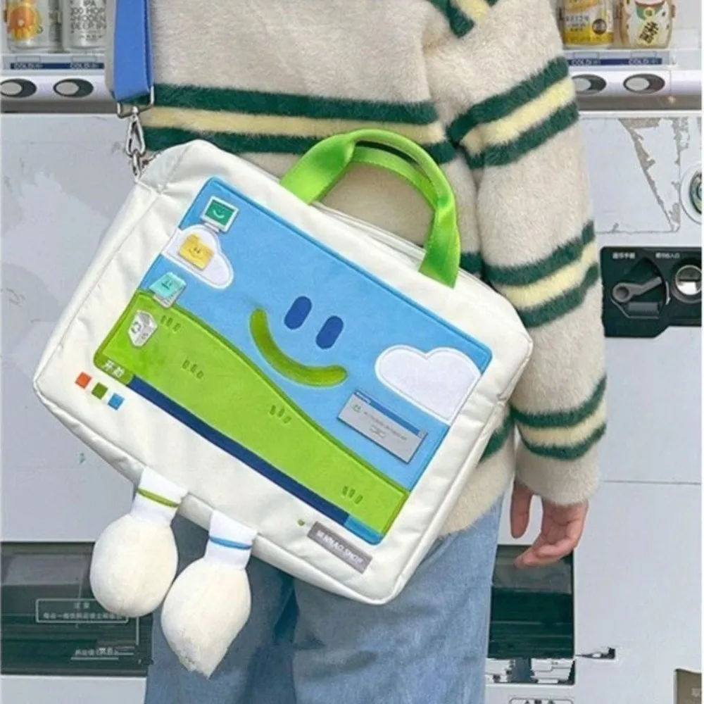 14 Inch Kawaii Laptop Case Korean Fashion Casual Protective Bag macbook pouch Portable Shoulder Handbag Students Office Workers