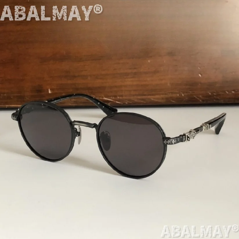 أفضل النظارات الشمسية عالية الجودة للرجال والنساء 8073 حجم 51-20-148 التيتانيوم نمط ريترو تصميم الأزياء نظارات شمسية UV400 مع صندوق