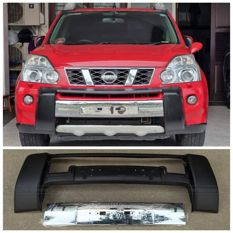 Fits For Nissan X-Trail XTrail T31 2008 2009 2010 2011 High Quality ABS Car Front Rear Splitters Bumper Protector Guard Plate