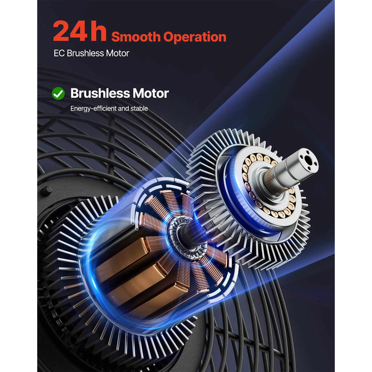 SucceBuy Shutter Exhaust Fan Wall Mounted Attic Vent Fan with Smart Programming Variable Speed Temperature Control EC Motor