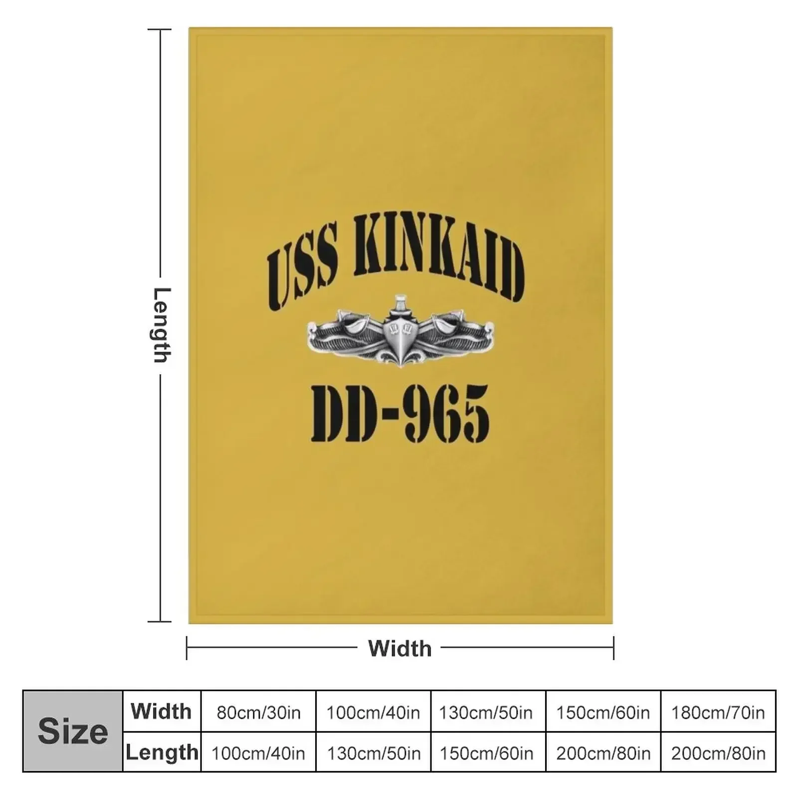 USS KINKAID (DD-965) SHIP'S STORE Throw Blanket Thin Furrys Vintage Sofa Blankets