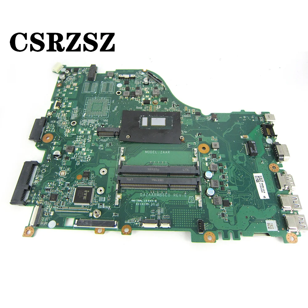 CSRZSZ  Mainboard For Acer aspire E5-576 E5-576G with i3-8130u Laptop motherboard DAZAARMB6E0 NBGRX11001 100% Tested