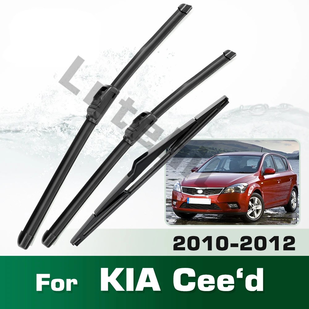 Scheibenwischer vorne und hinten, Set für KIA Ceed Ceed ED 2010–2012, Windschutzscheibe, Windschutzscheibe, Fensterbürste, 61 cm + 45,7 cm + 30,5 cm