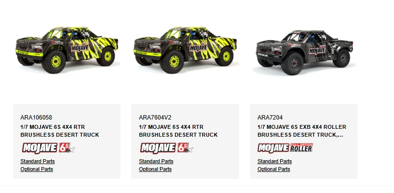 Original ARRMA ARA330607 Rear Lpwer Suspension Arms 117mm (1 Pair) For 1/7 MOJAVE Rc Parts