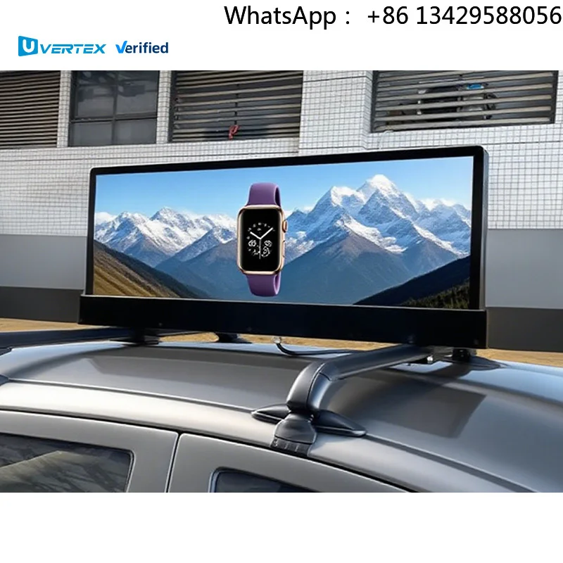 hot sale：VERTEX P2.5 P4 Taxi Top LED Display IP65 Advertising Car Top LED Screen Digital Signage Ad Media for Taxi