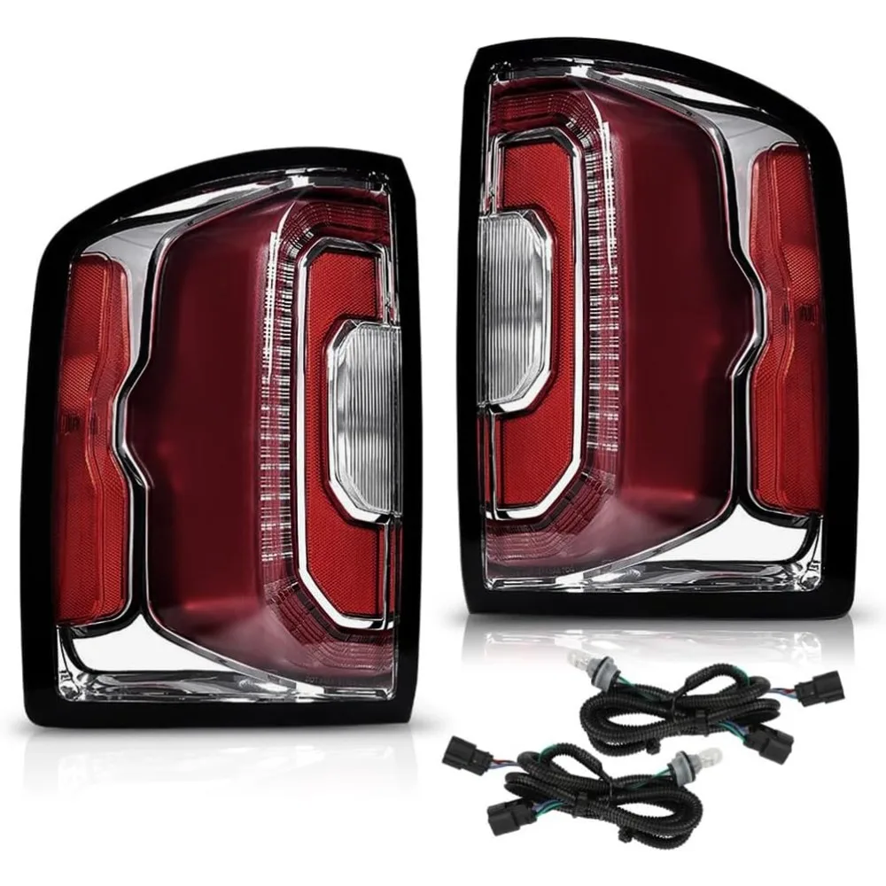 Tail Lights Rear Lamps Compatible with GMC Sierra 1500 2016-2018/Fit GMC Denali 1500 2016-2018/Fit GMC Sierra 1500 Limited